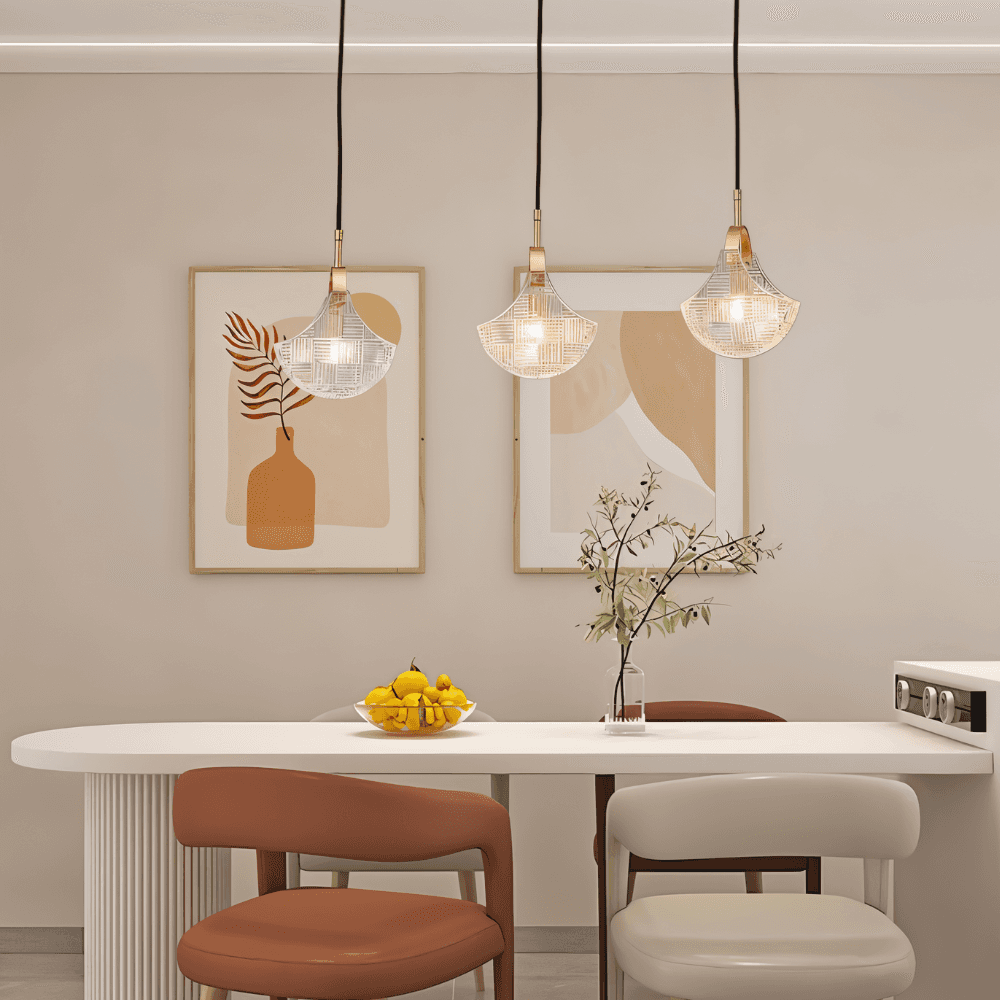 Bellara Ribbed Glass Chandelier
