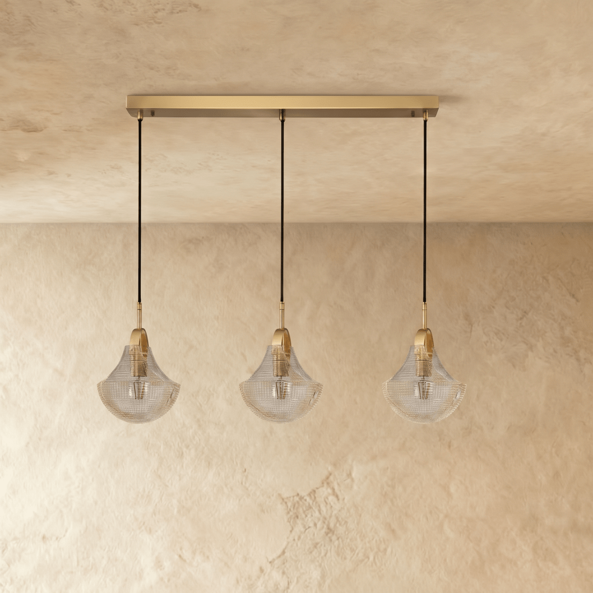 Bellara Ribbed Glass Chandelier
