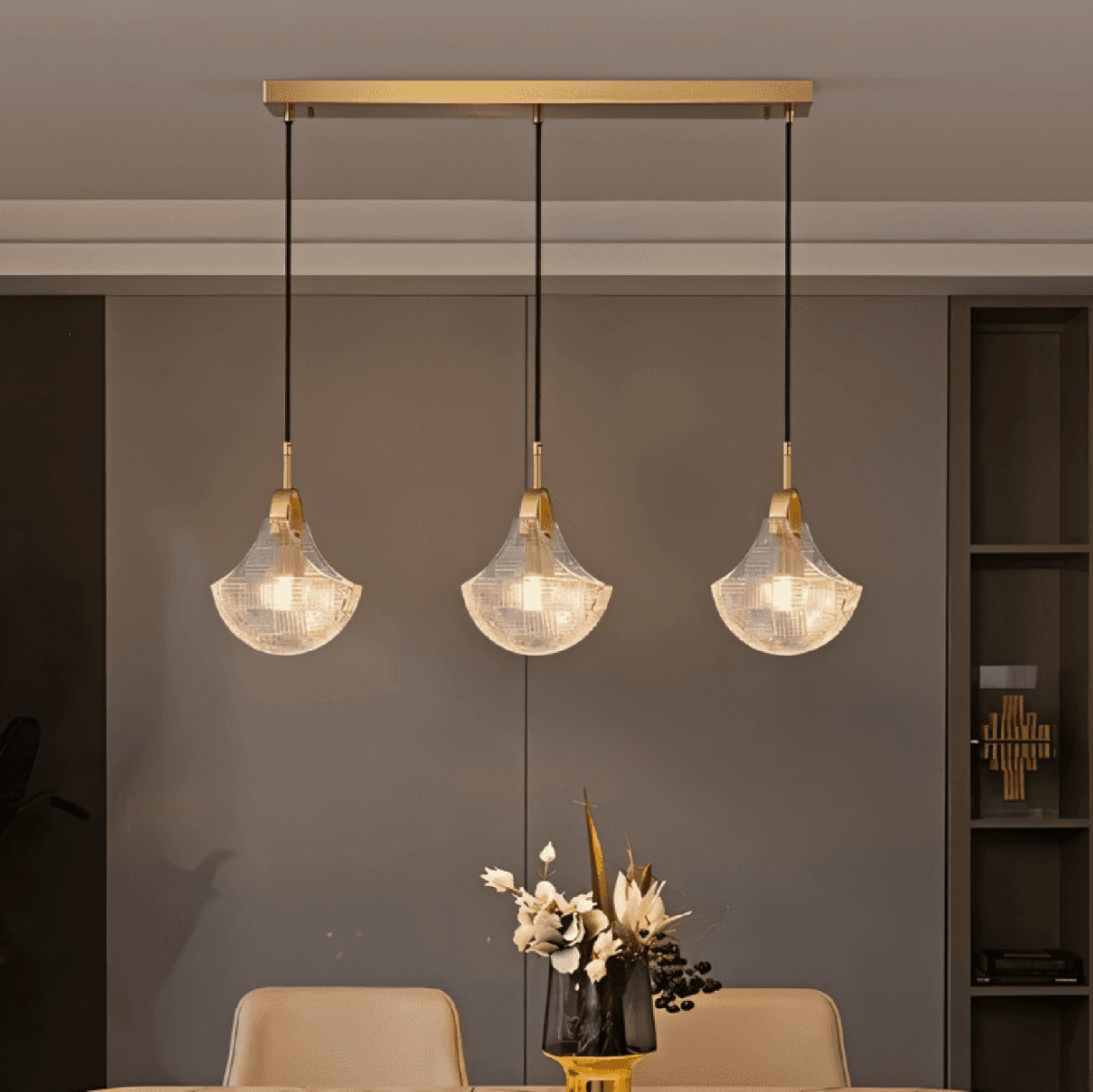 Bellara Ribbed Glass Chandelier