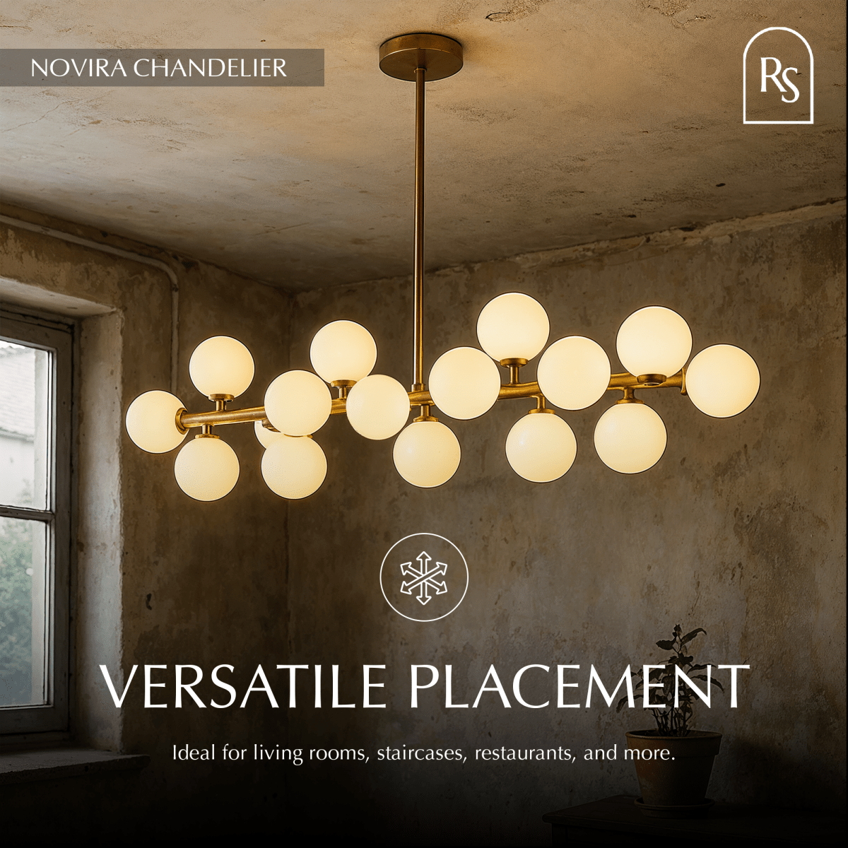 Novira Frosted Glass Globe Chandelier