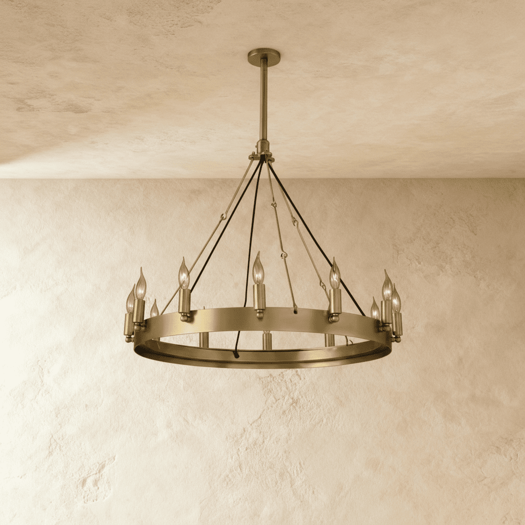 Phlox Chandelier Vintage Brass 26"(66cm) x 19"(48cm)