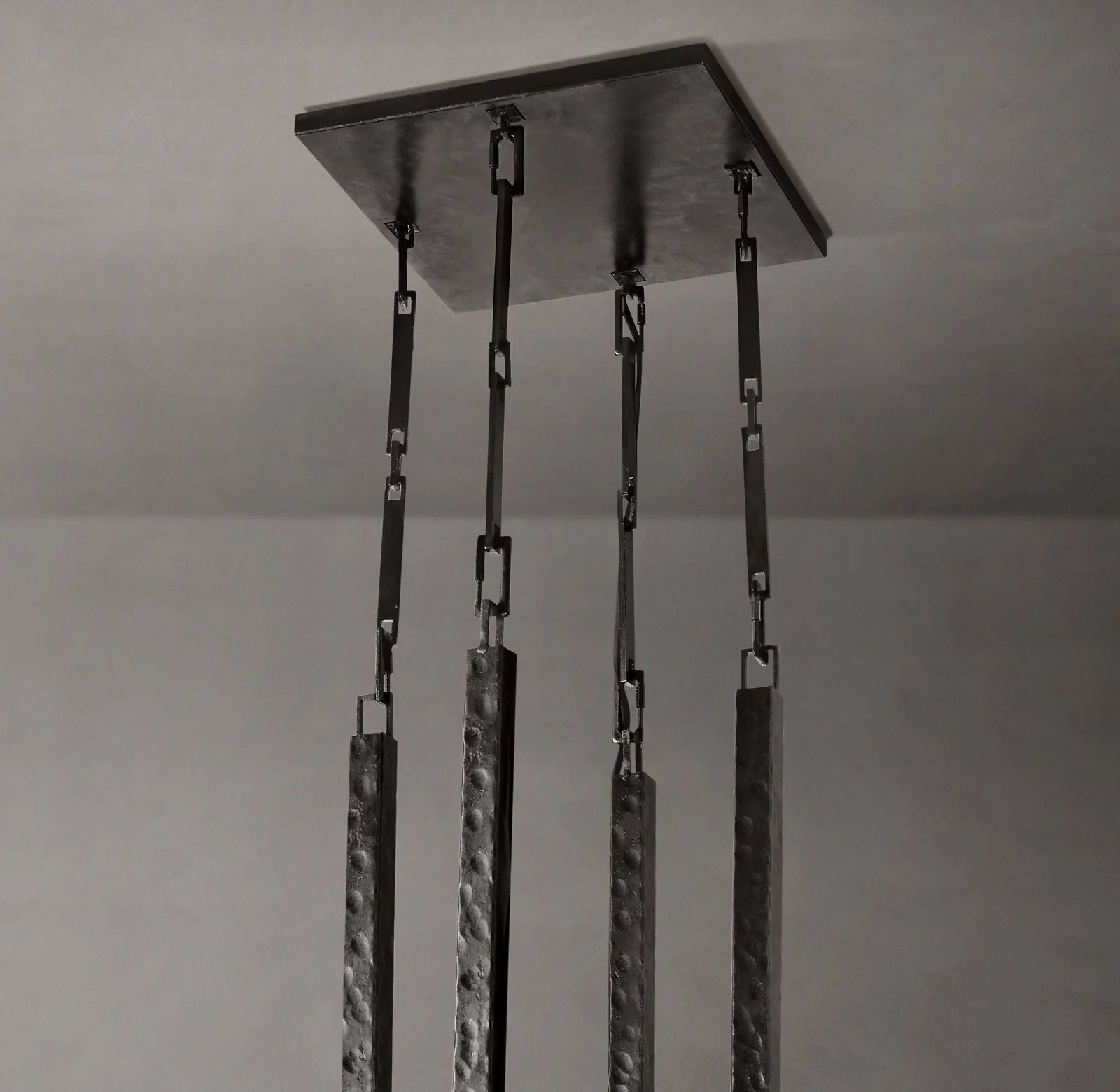 Hammered Metal Arm Shaded Chandelier – Wright