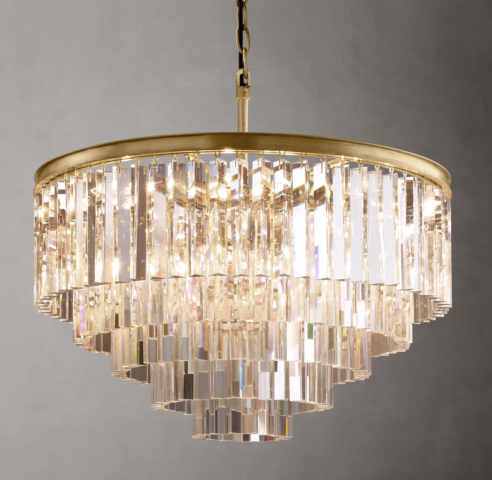 Crystal Prism Tiered Chandelier - Odeon