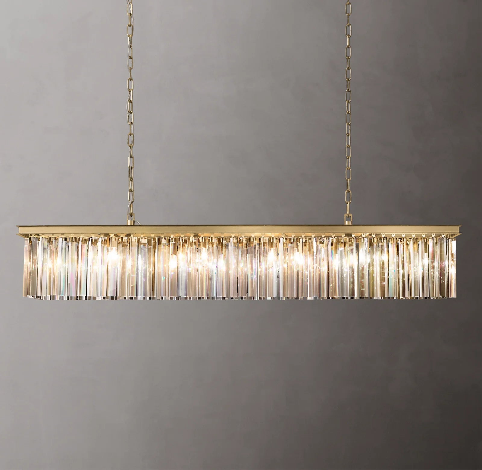 Crystal Prism Rectangular Chandelier - Rhys