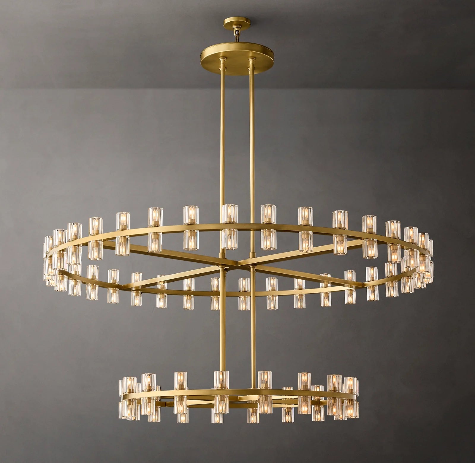 60 Inch Hexagonal Crystal Tiered Chandelier – Arcachon