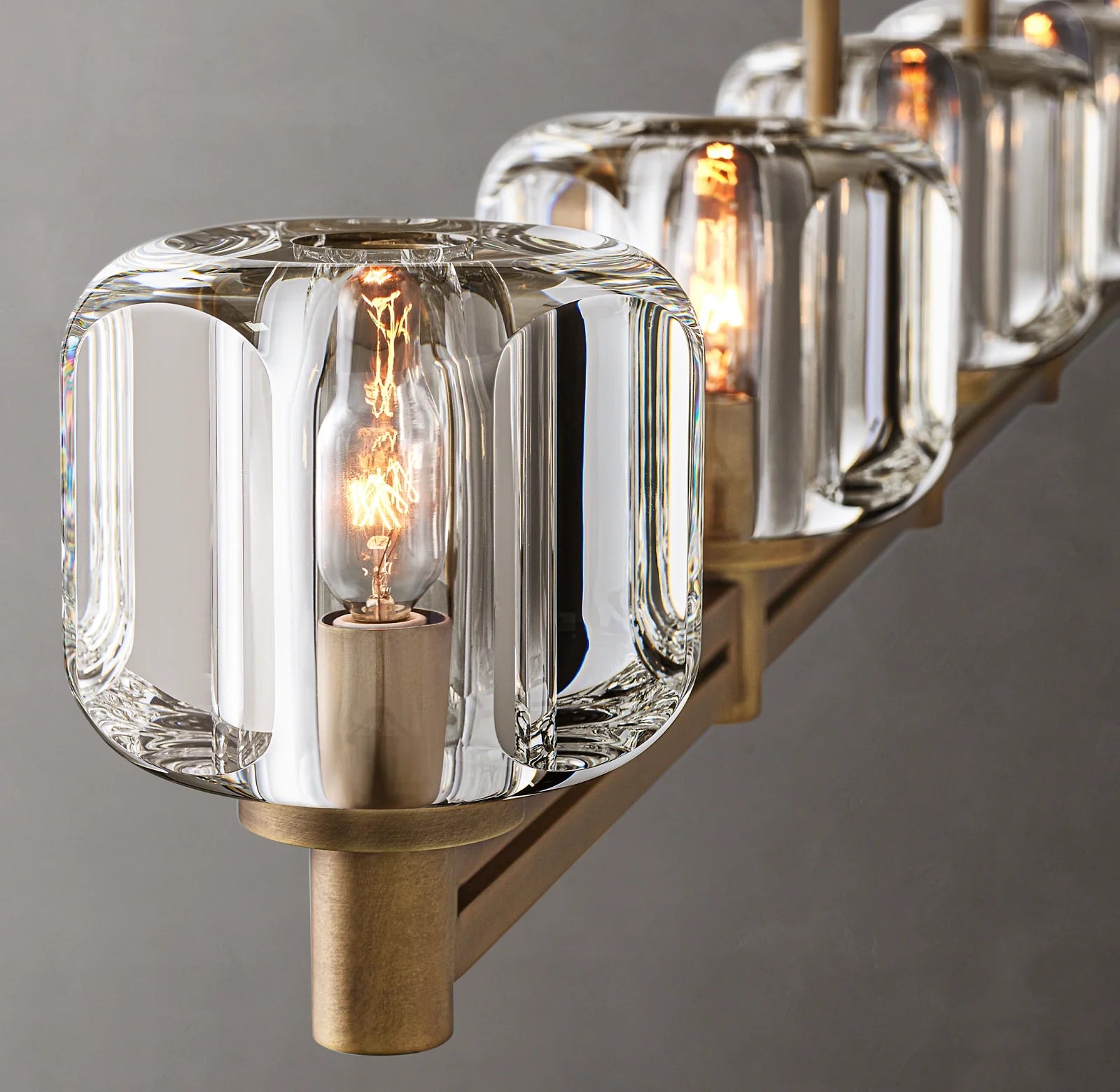 Crystal Linear Candle Chandelier - Demaret