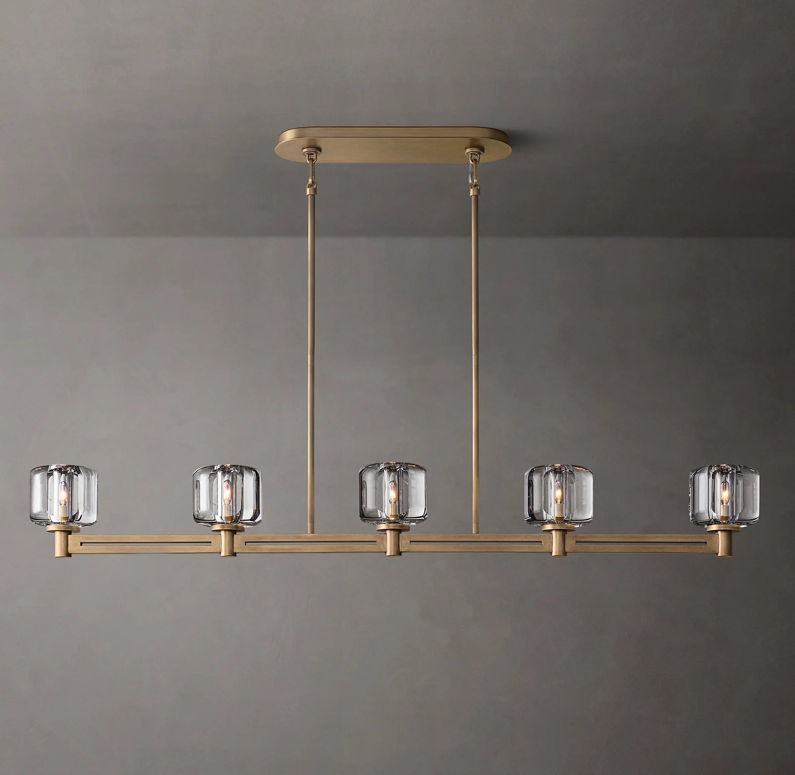 Crystal Linear Candle Chandelier - Demaret