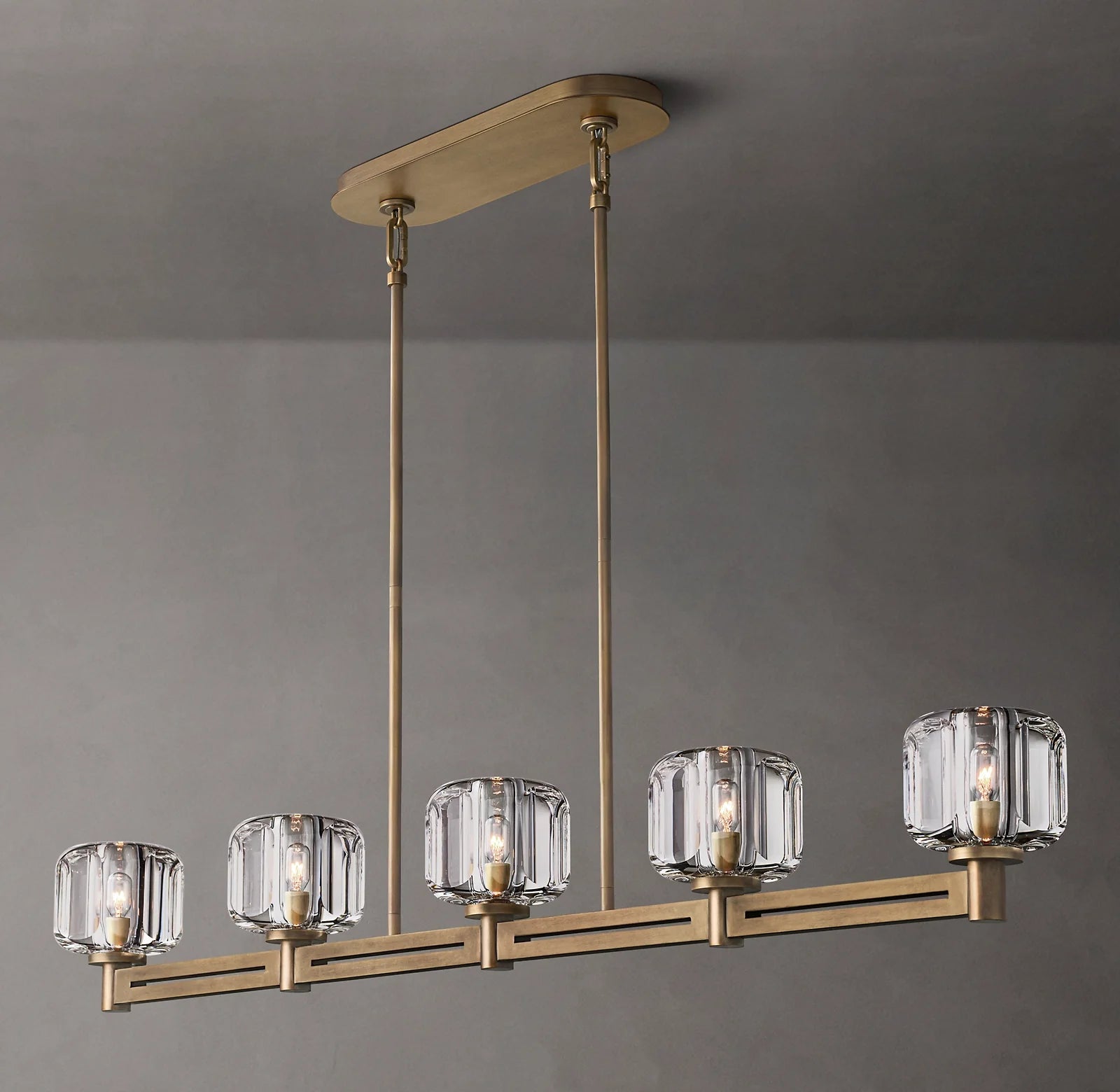 Crystal Linear Candle Chandelier - Demaret