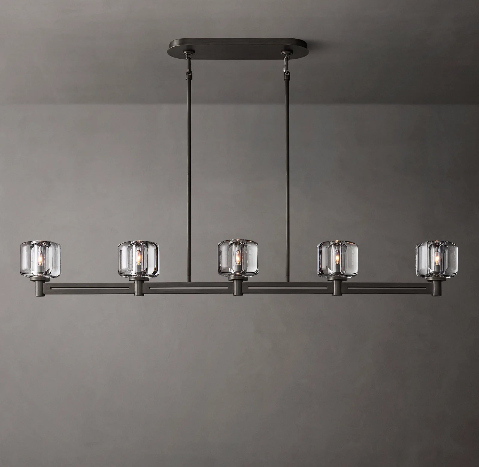 Crystal Linear Candle Chandelier - Demaret