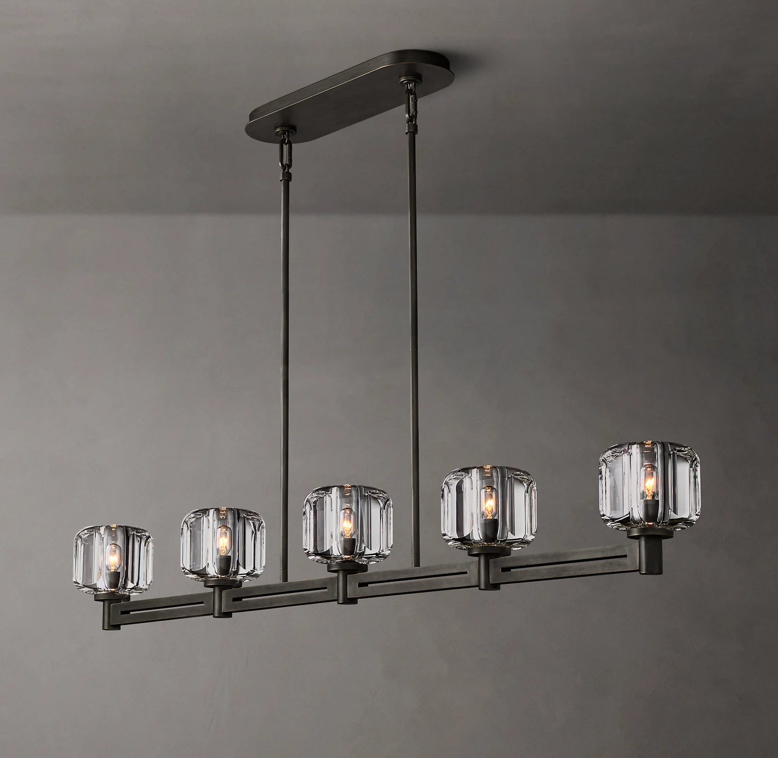 Crystal Linear Candle Chandelier - Demaret