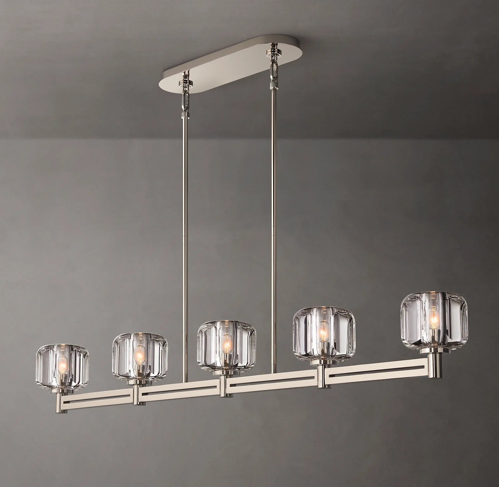 Crystal Linear Candle Chandelier - Demaret