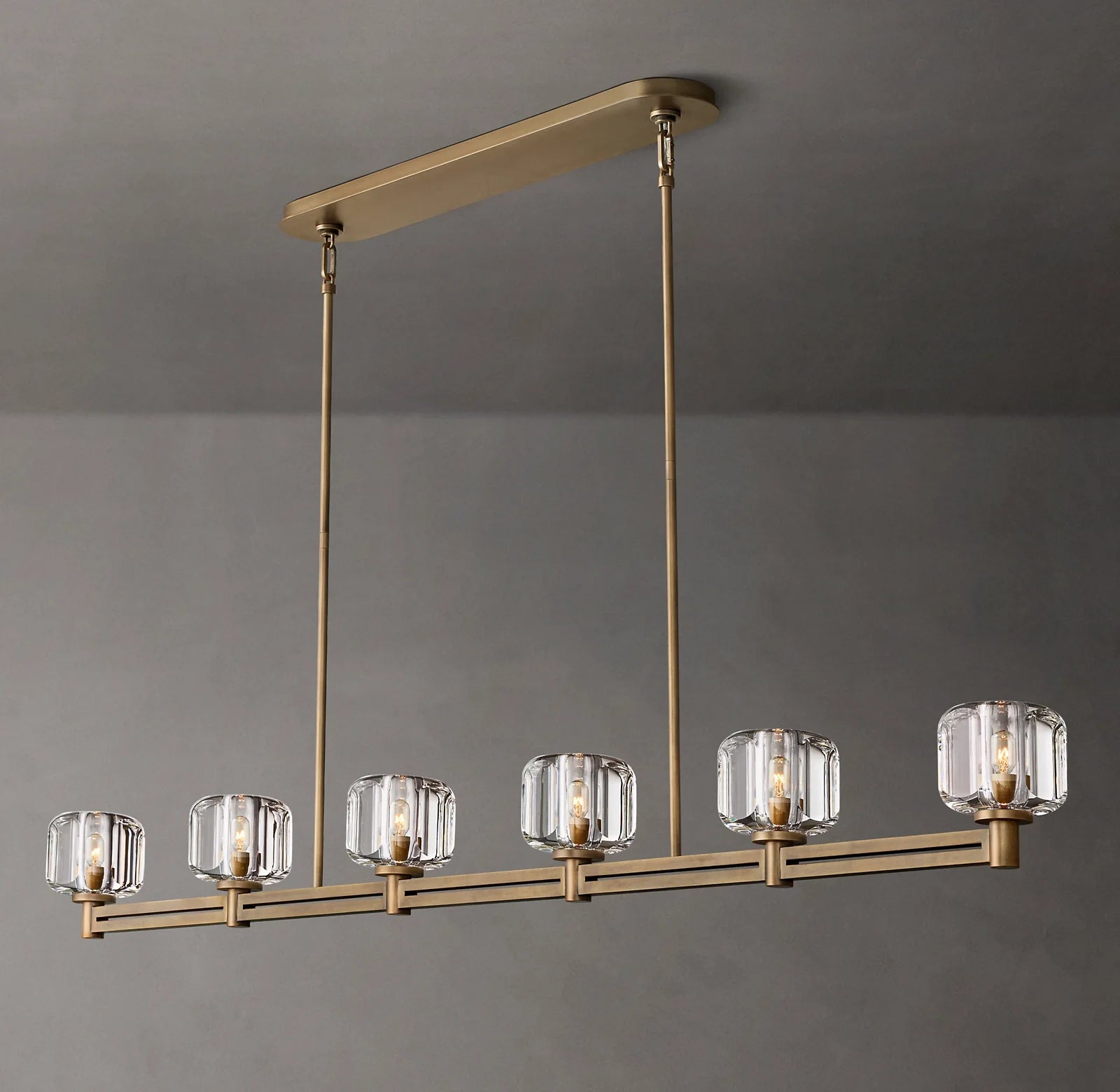 Crystal Linear Candle Chandelier - Demaret
