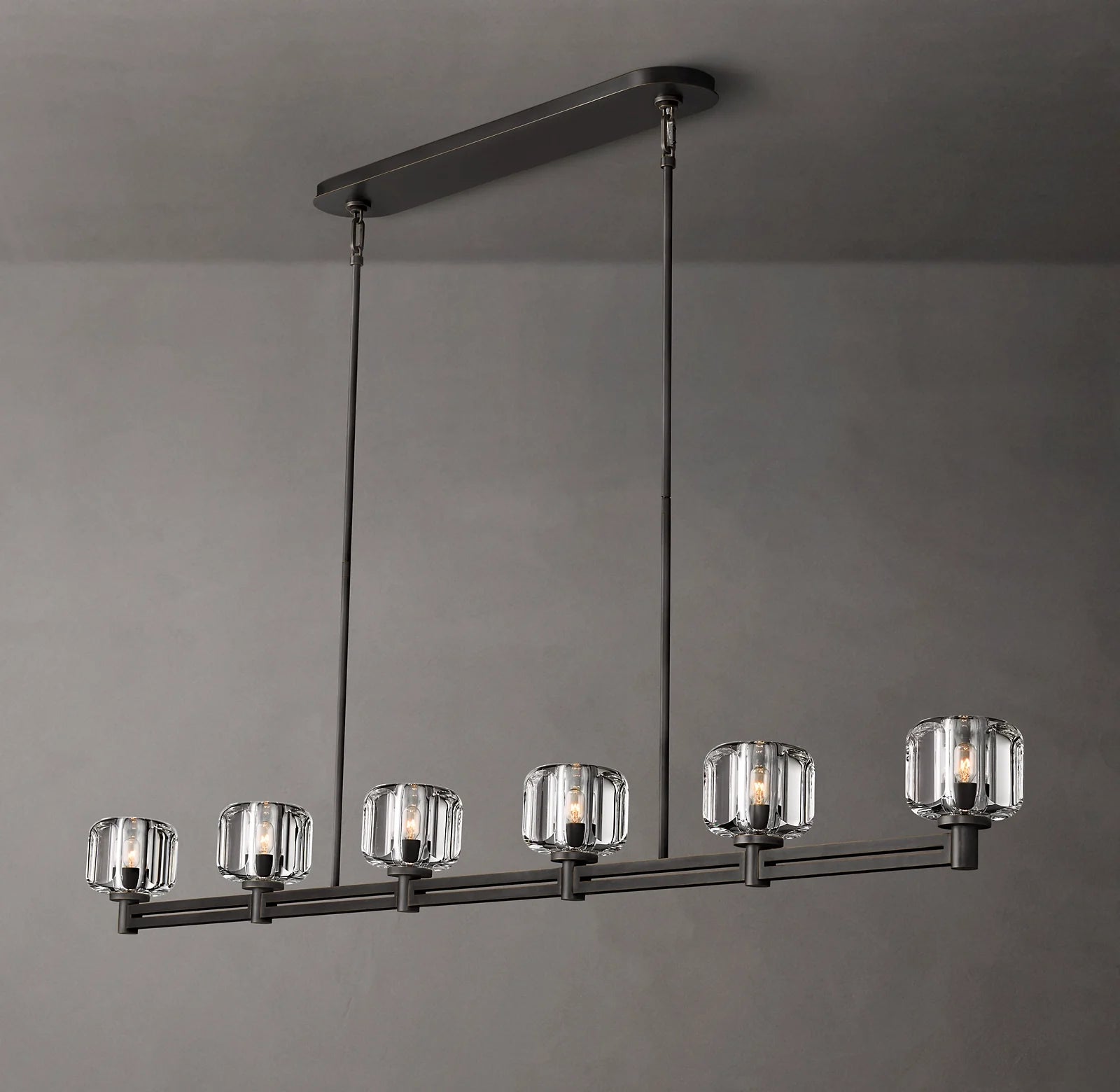 Crystal Linear Candle Chandelier - Demaret