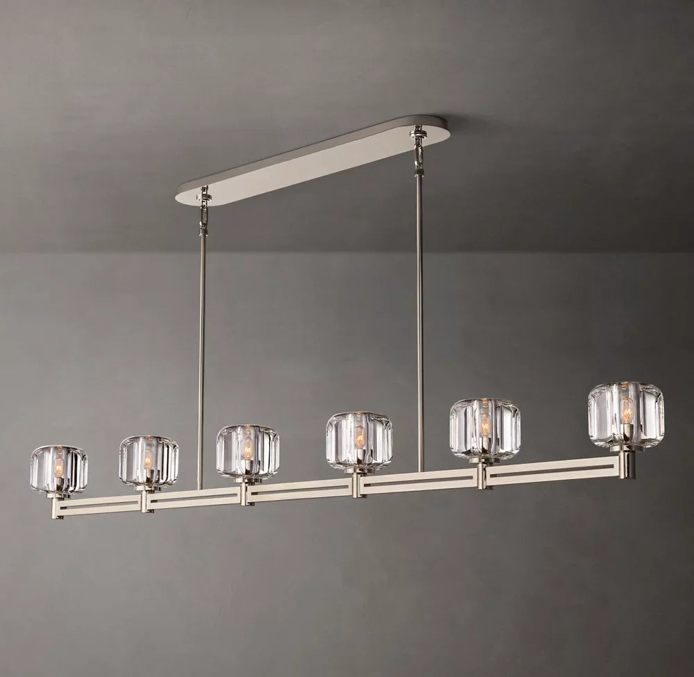 Crystal Linear Candle Chandelier - Demaret
