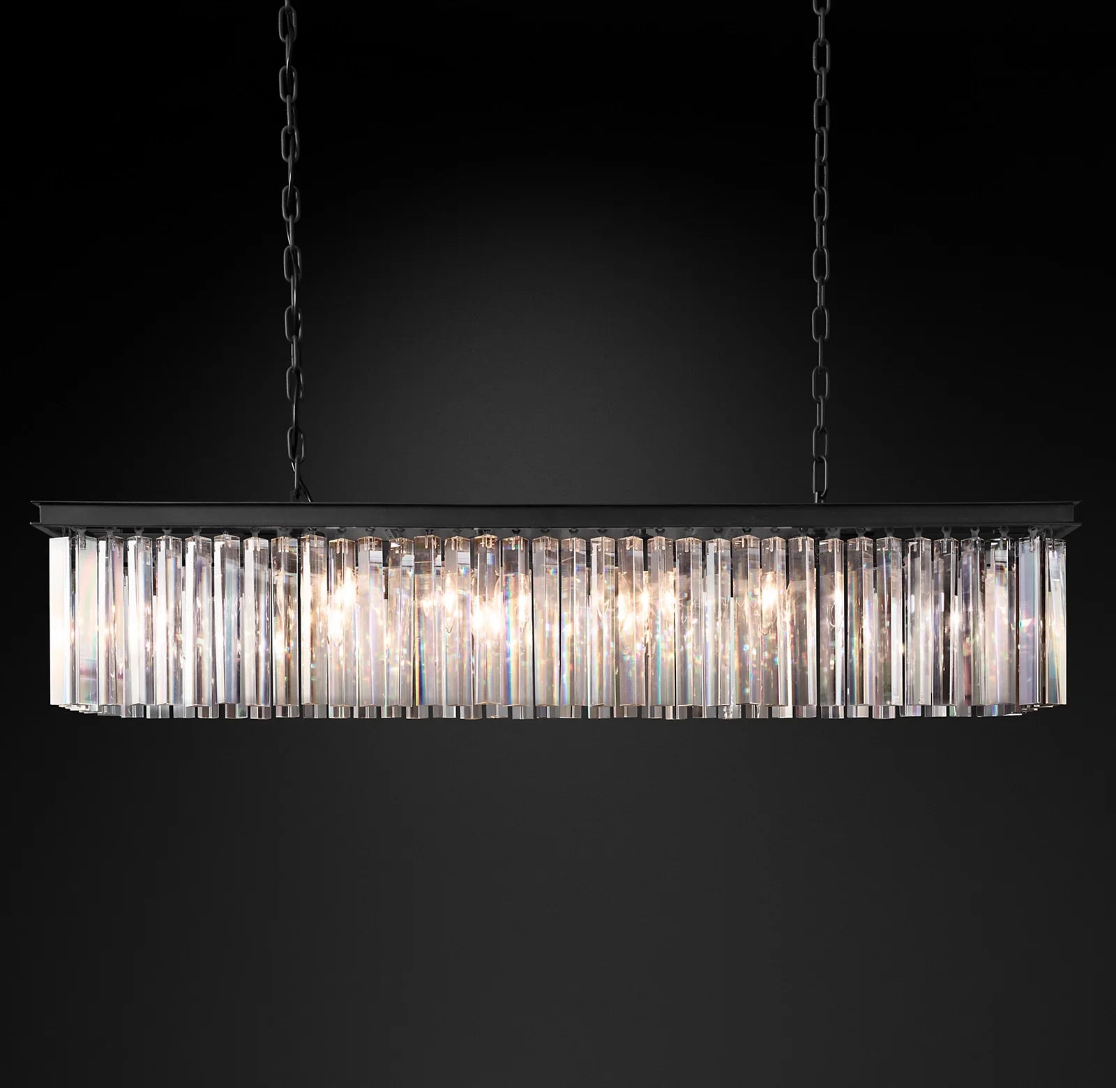 Crystal Prism Rectangular Chandelier - Rhys