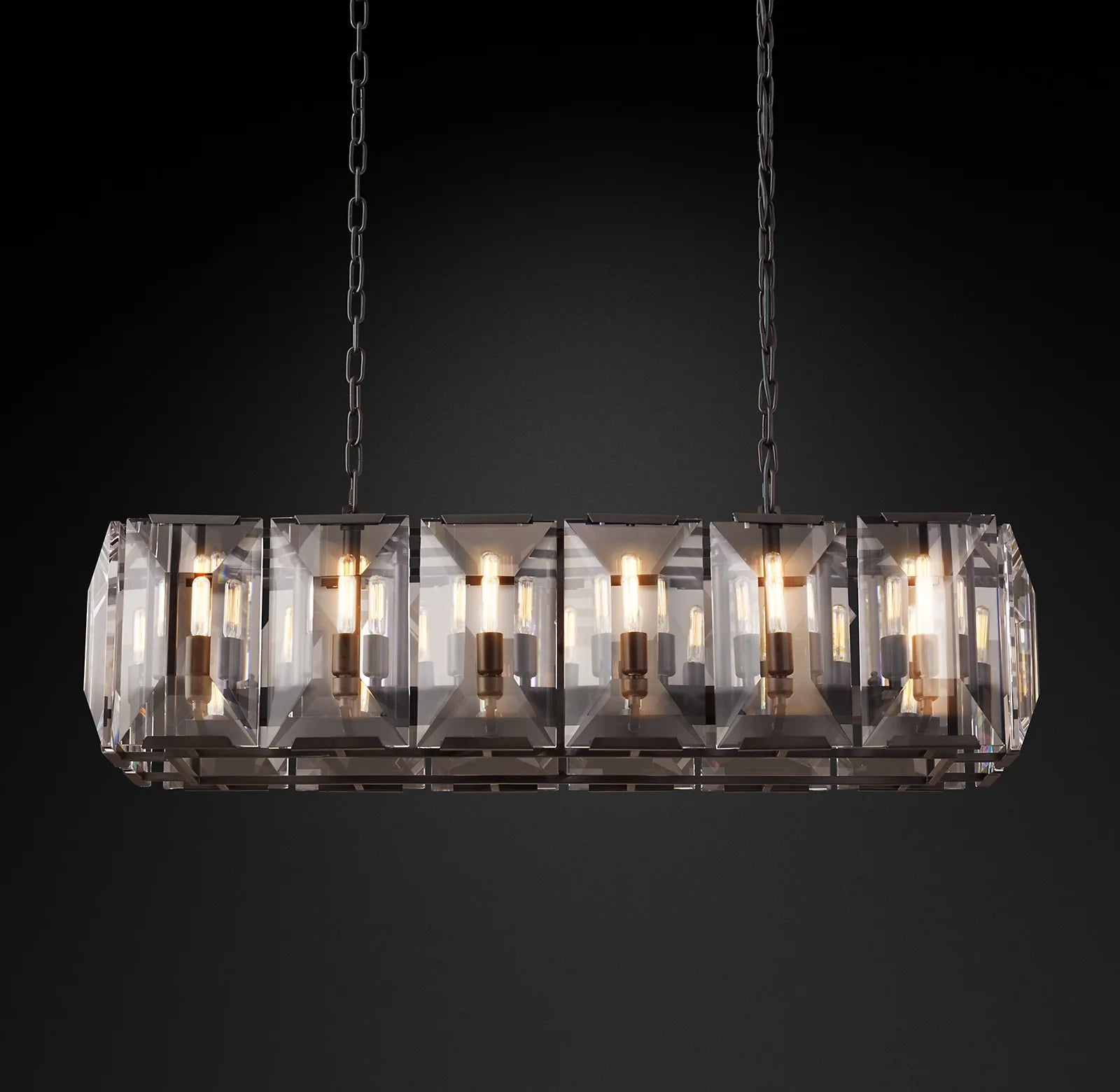 Crystal Rectangular Chandelier – Harlow