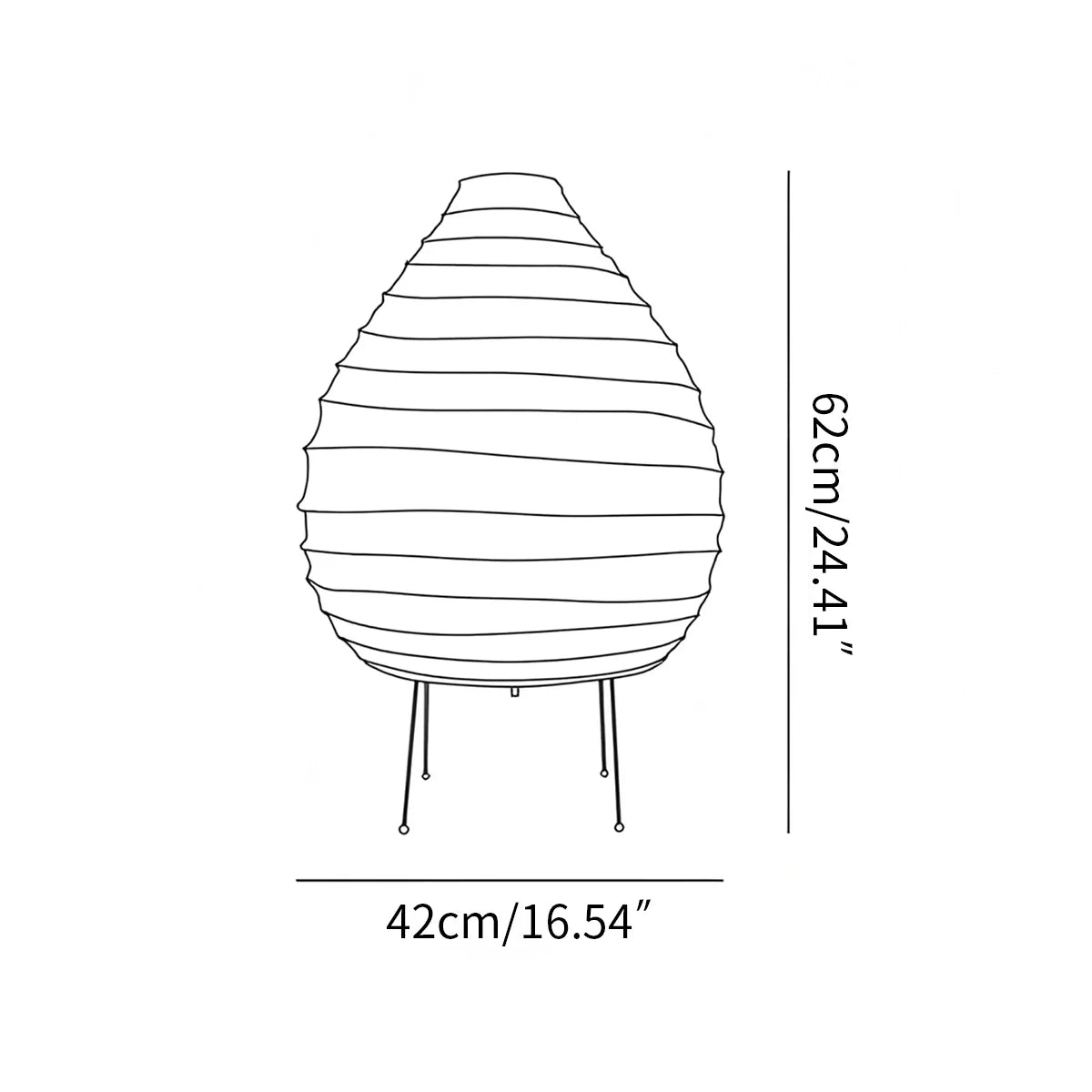 Akari 22N Rice Paper Table Lamp for Bedroom
