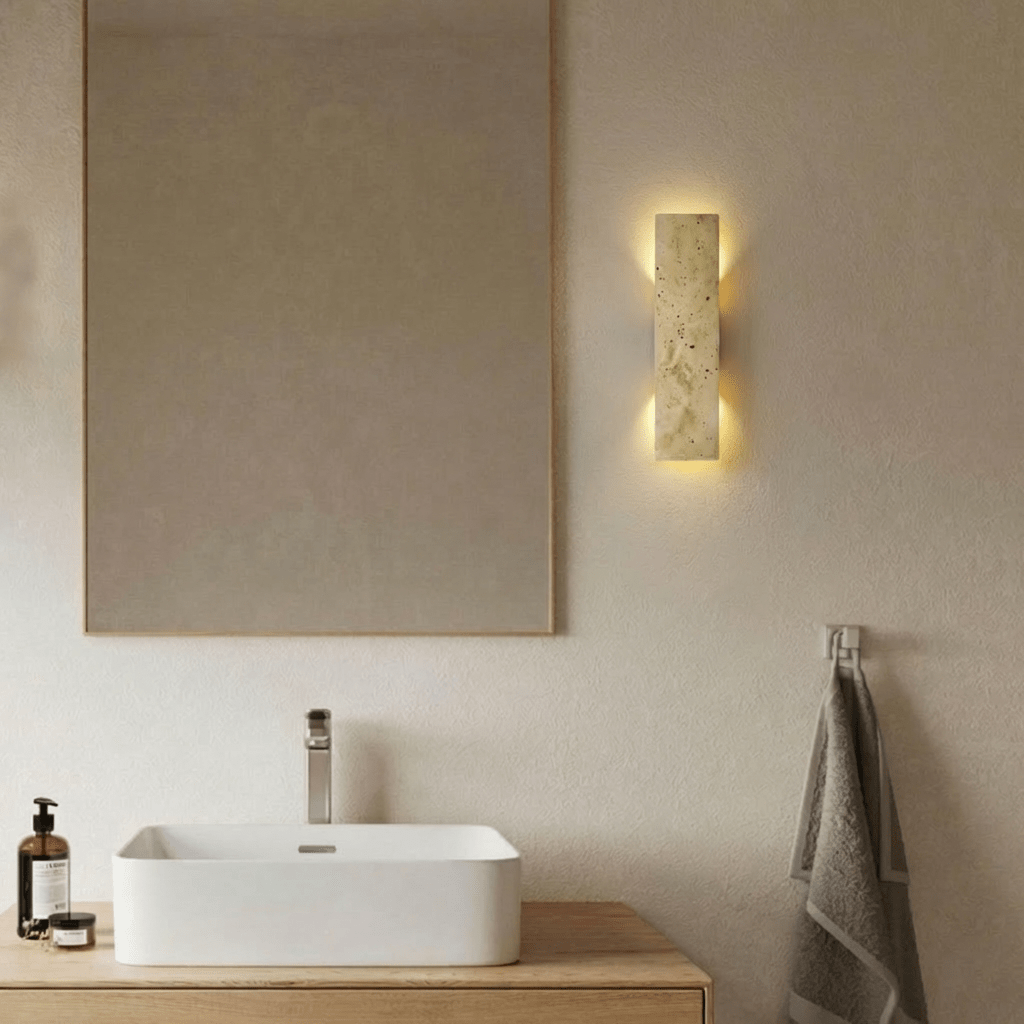 Veil Travertine Wall Lamp