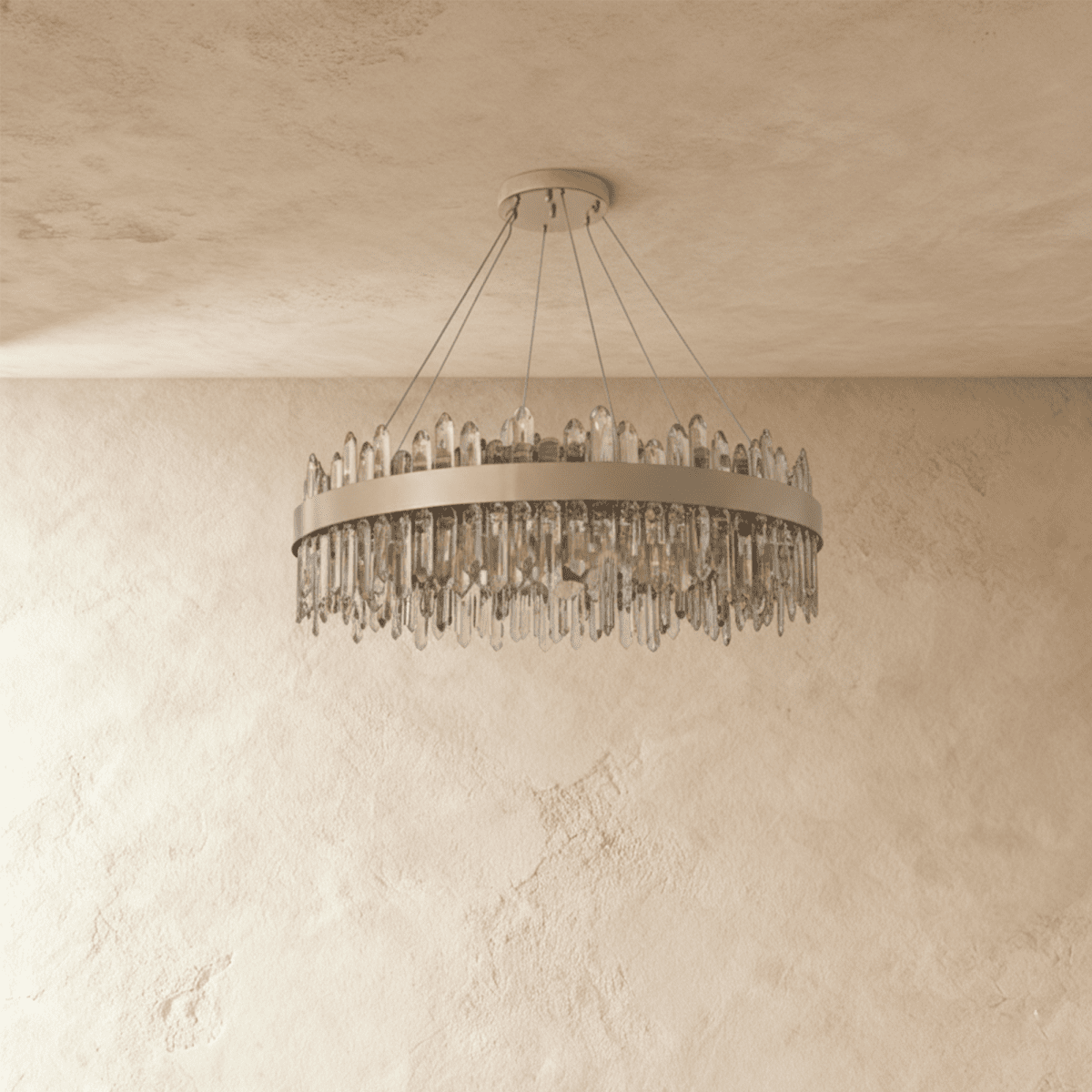Zaffo Chandelier 14 Lights Round: D31.4"(80cm) x H9.4"(24cm) / 140W