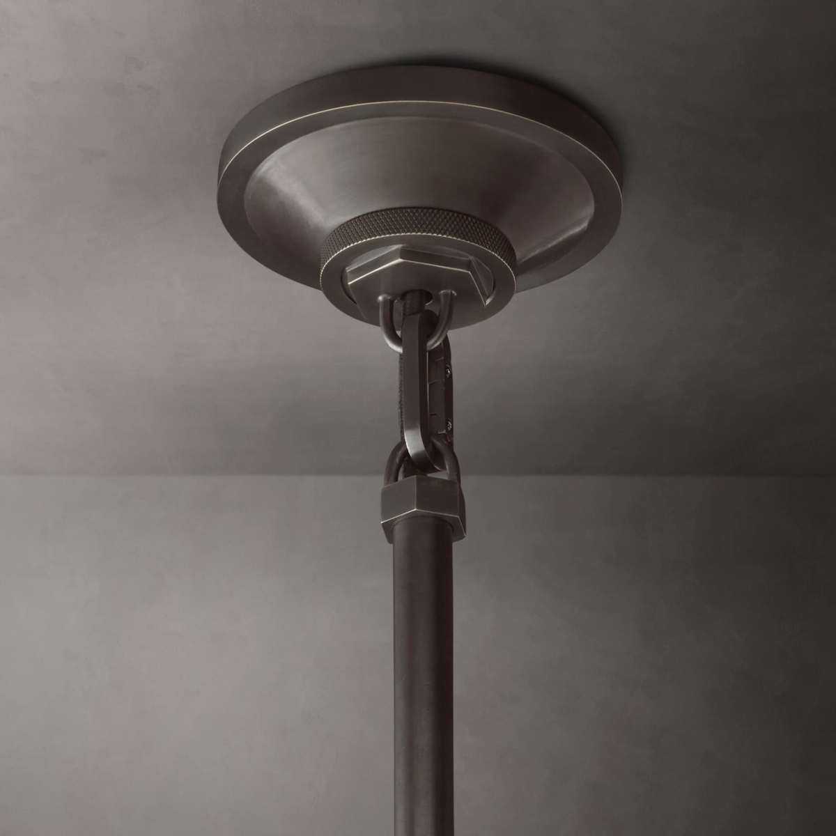 10 Inch Ribbed Glass Dome Pendant Light - Machinist