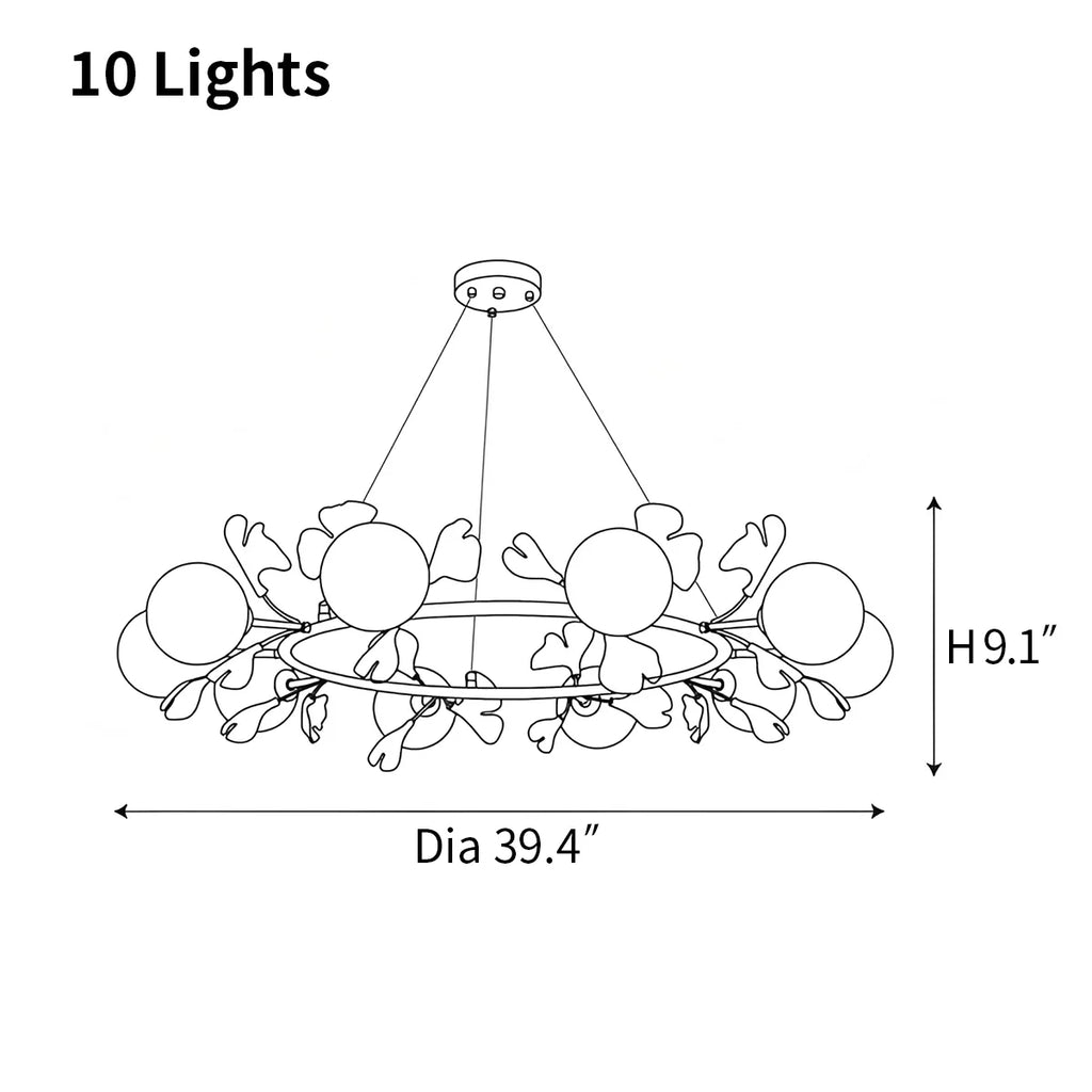 Antizer Evander Gingko Chandelier for Dining Area