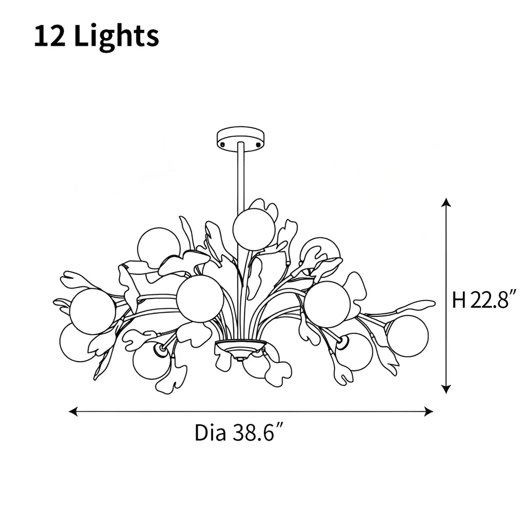 Antizer Thalassa Gingko Chandelier for Living Room