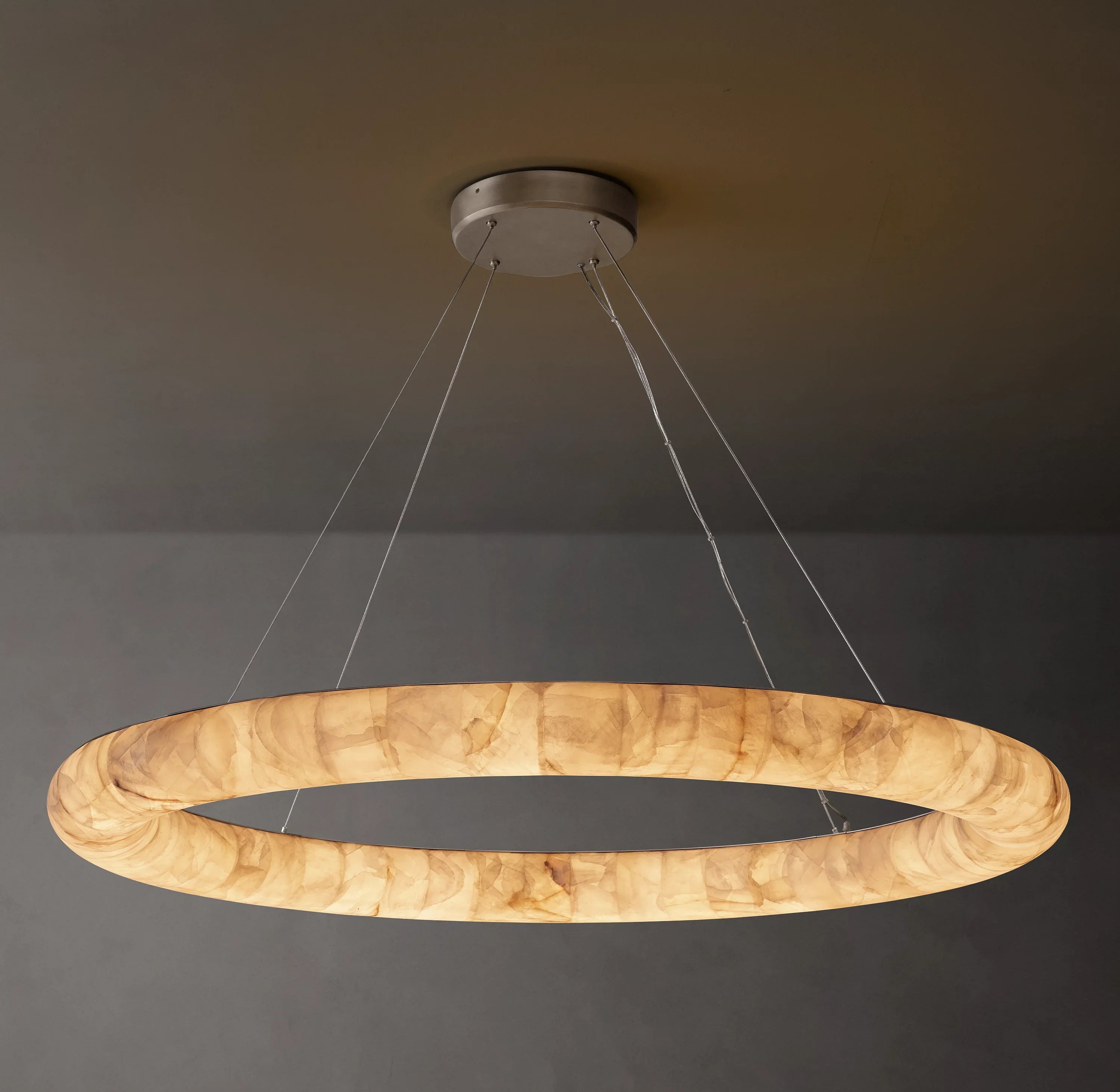 Lisse Ring Alabaster Chandelier - Rivage