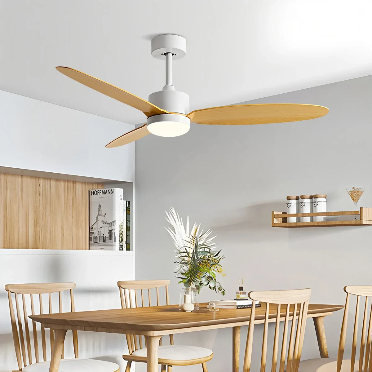 3-Blade Ceiling Fan With Light for Bedroom