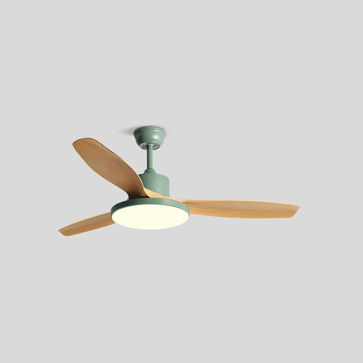 Antizer Scandi Reversible Ceiling Fan with Light 3 Blades Green