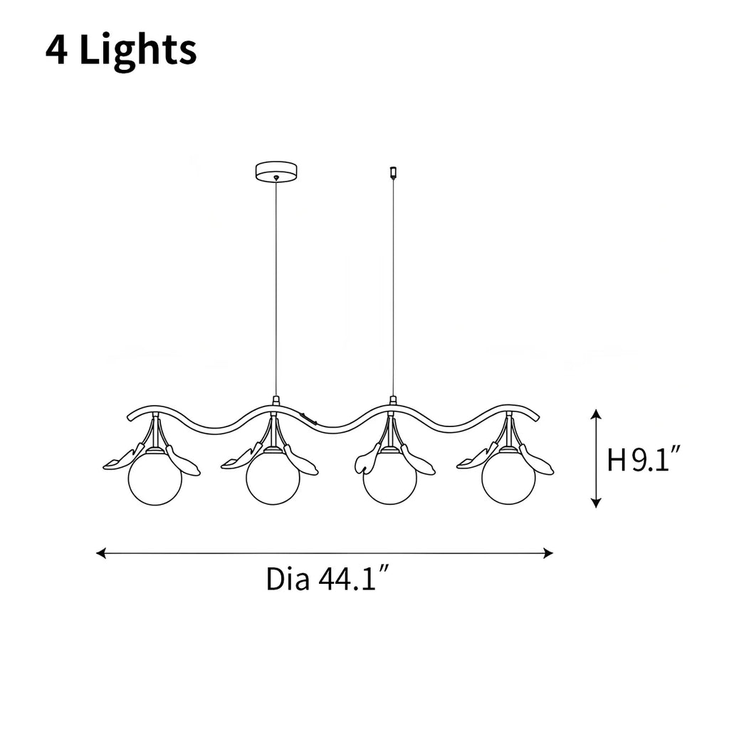 Antizer Evander Gingko Chandelier for Dining Area