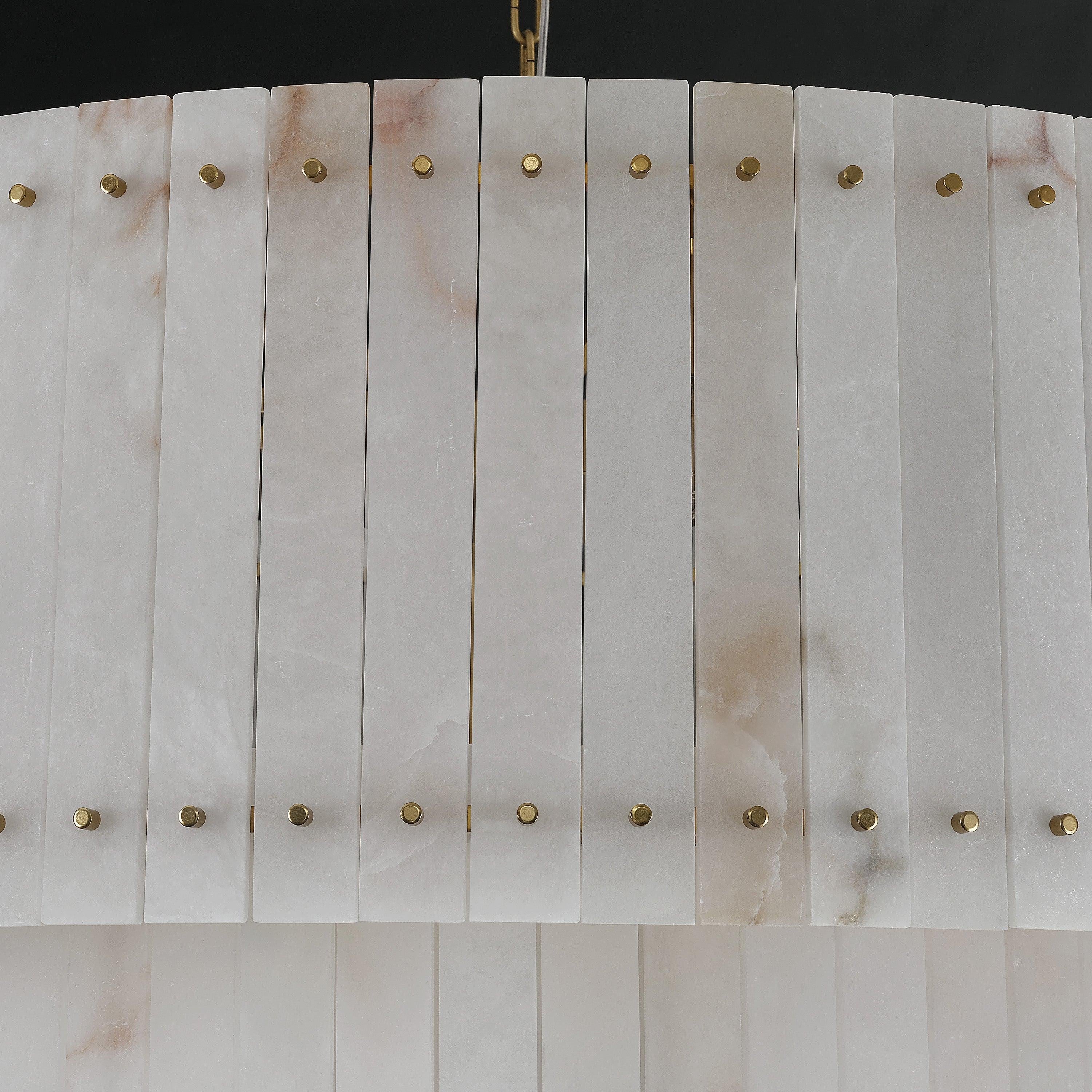 Alabaster Two-Tier Chandelier - San Marco