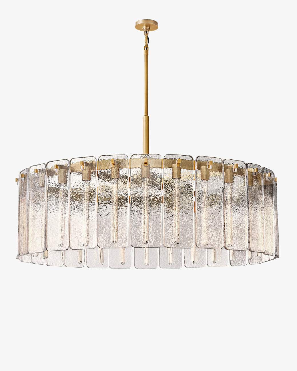 Textured Glass Round Chandelier - Calamette