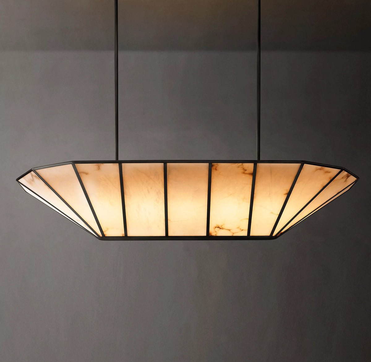 Alabaster Umbrella Linear Chandelier - Lucette