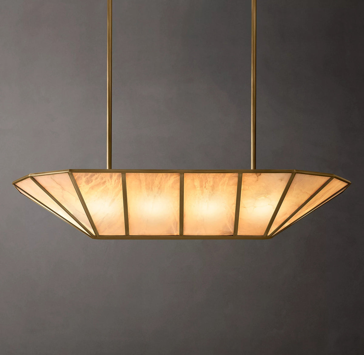 Alabaster Umbrella Linear Chandelier - Lucette