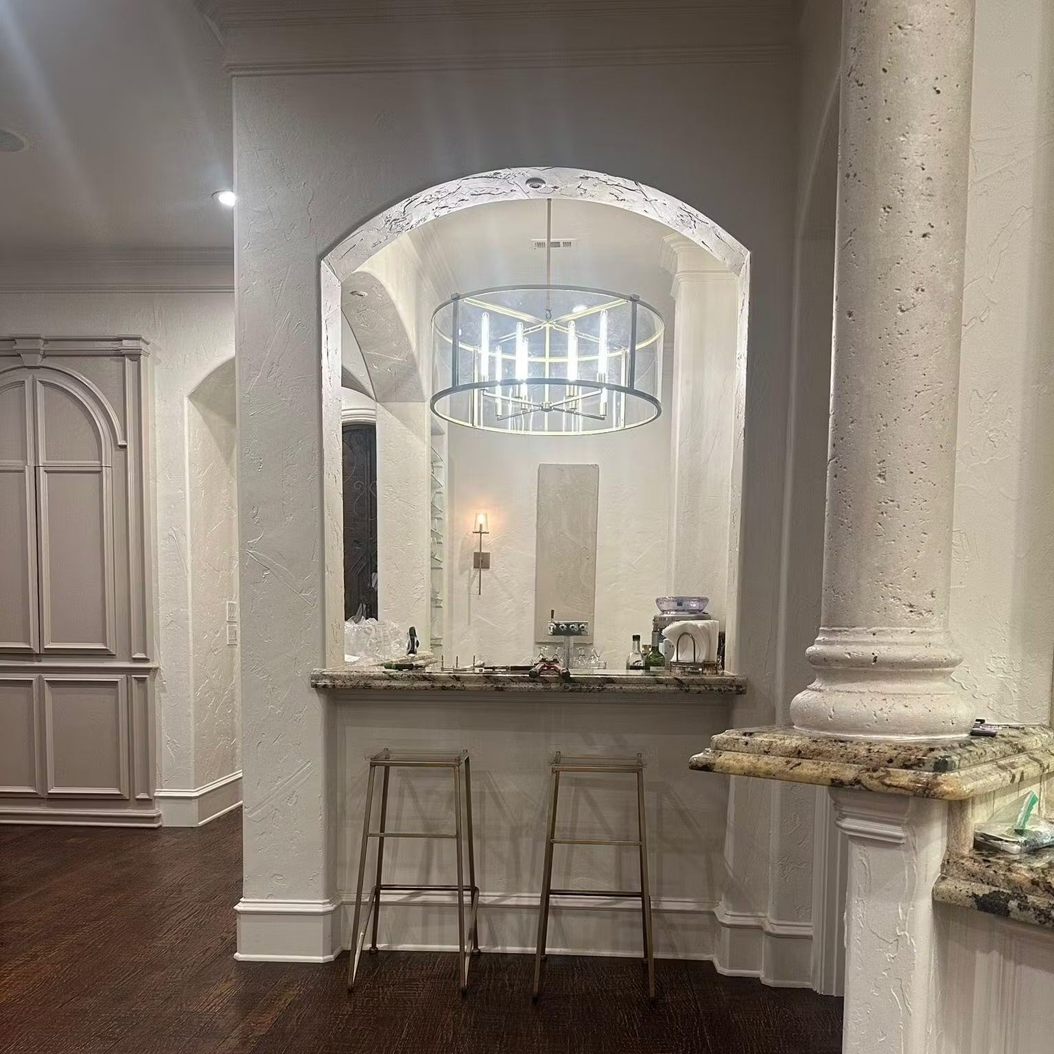 Glass Drum Chandelier - Beckman