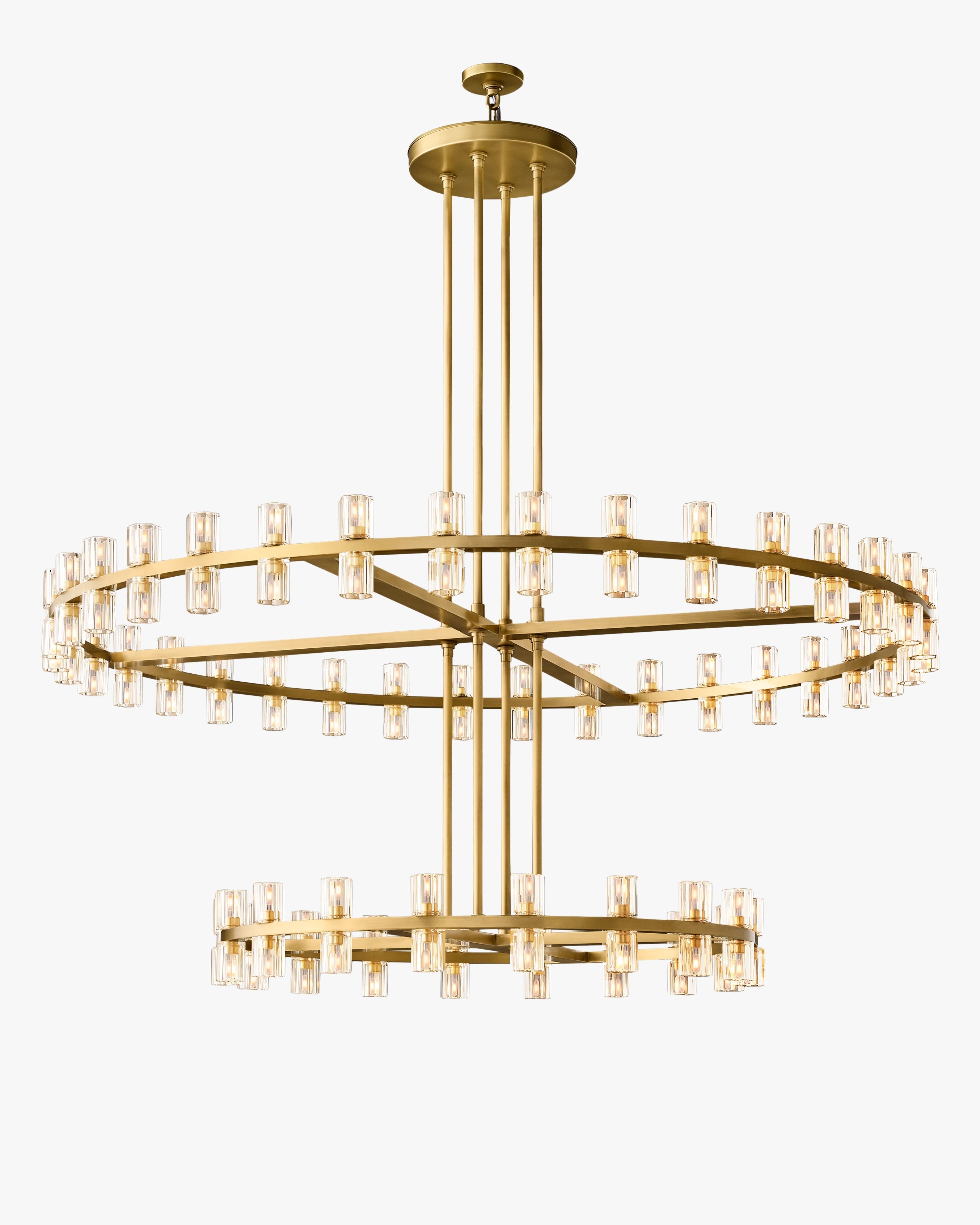 60 Inch Hexagonal Crystal Tiered Chandelier – Arcachon