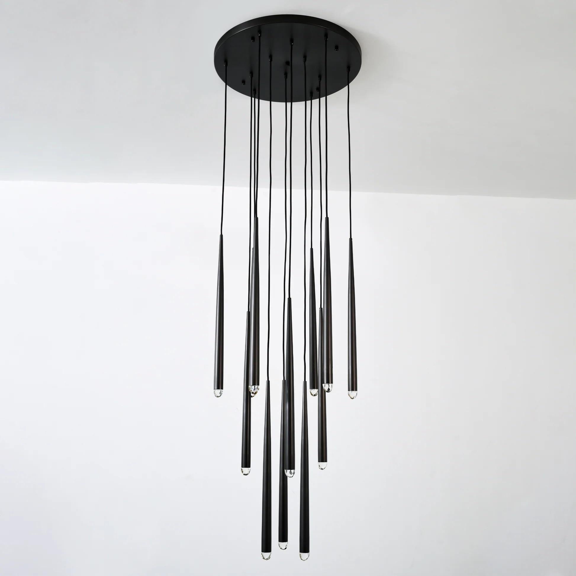Pin Cascading Round Chandelier - Aquitaine
