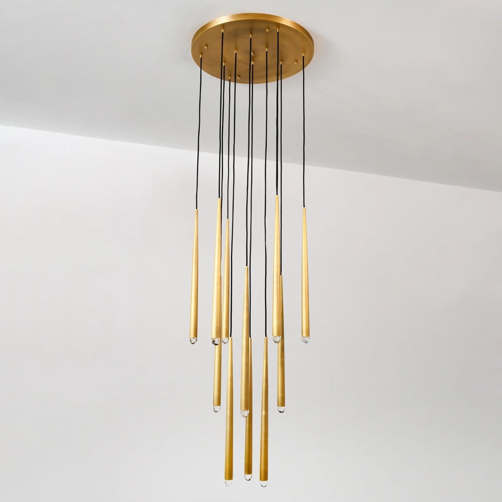 Pin Cascading Round Chandelier - Aquitaine