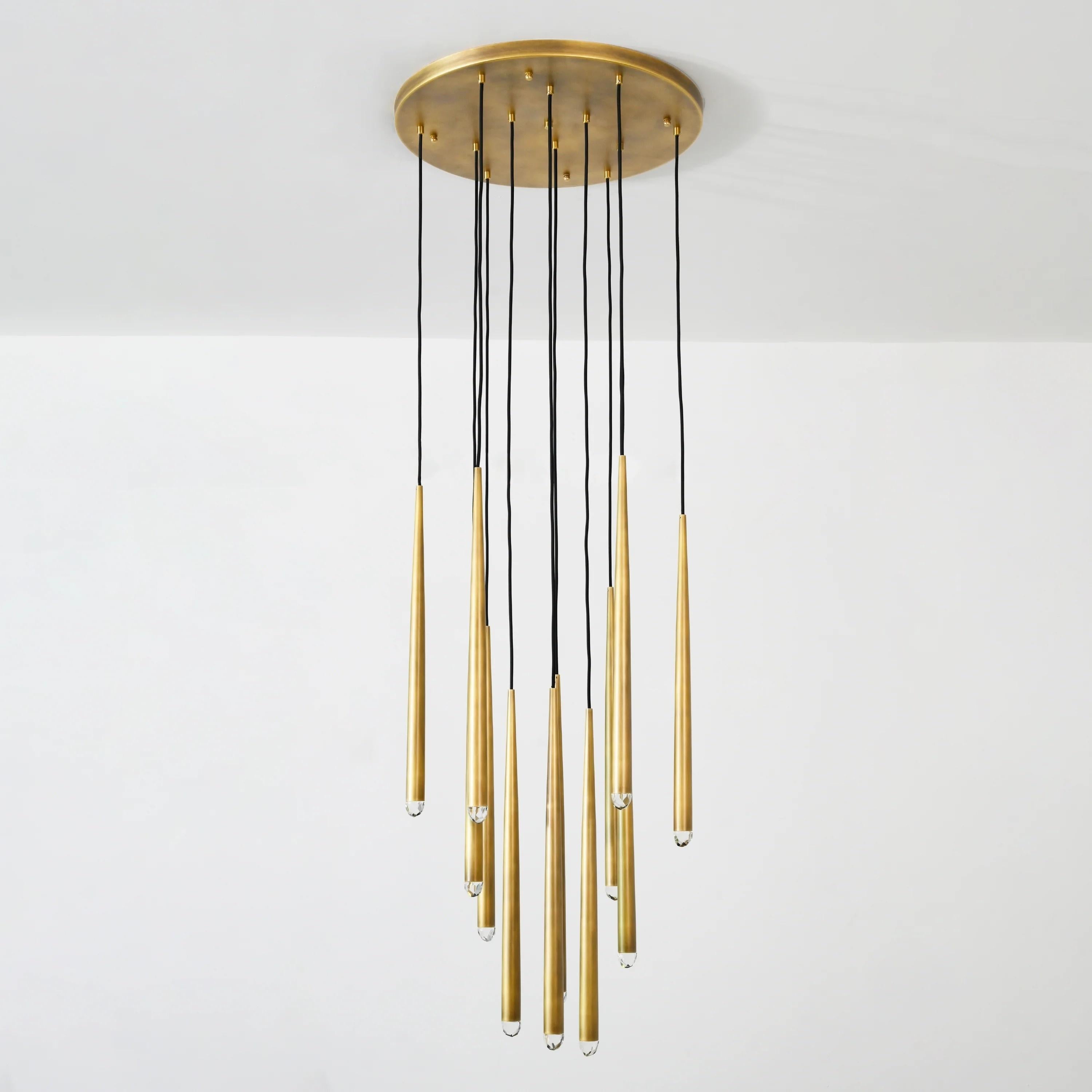 Pin Cascading Round Chandelier - Aquitaine