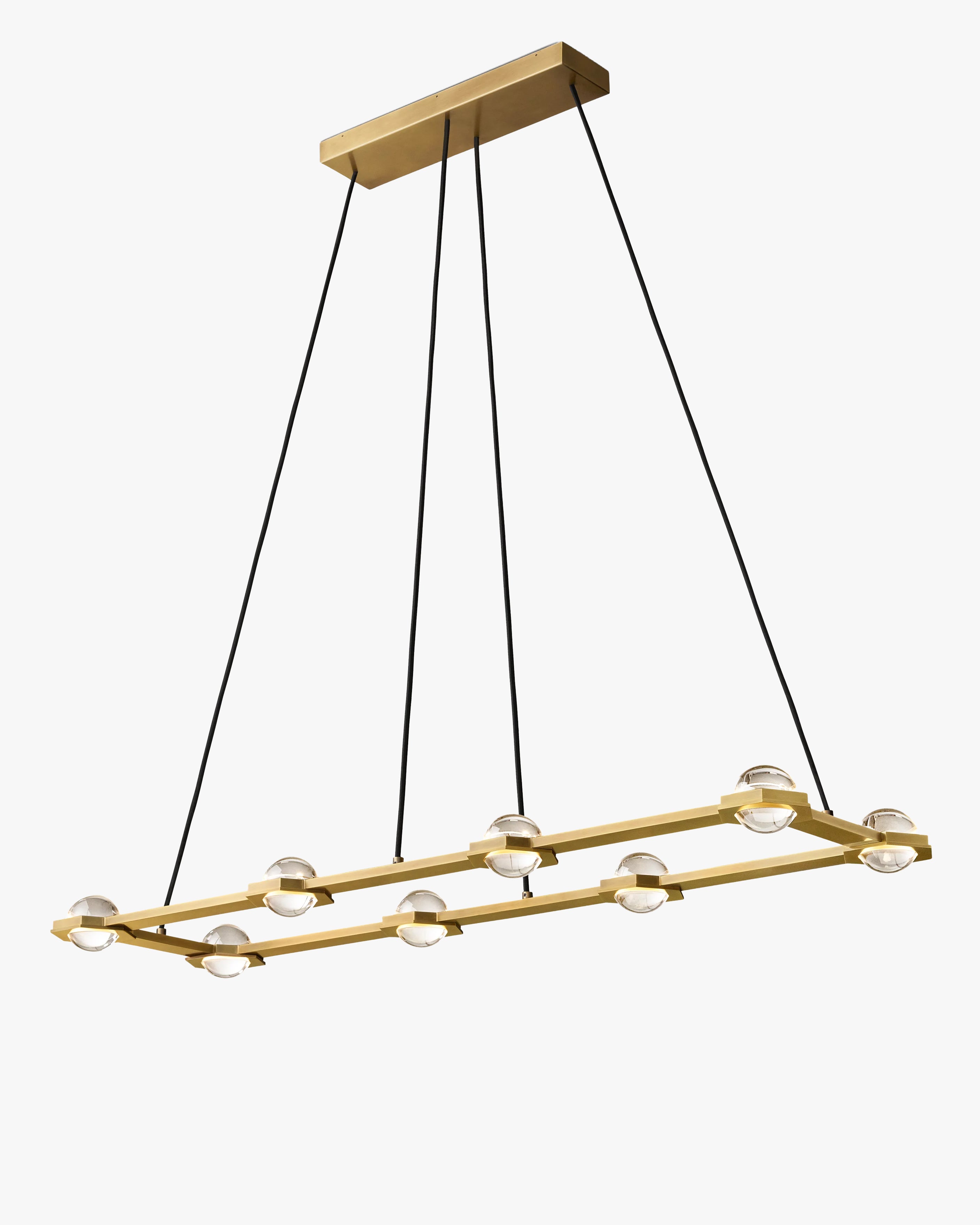 Globe Crystal Rectangular Chandelier - Eclatant