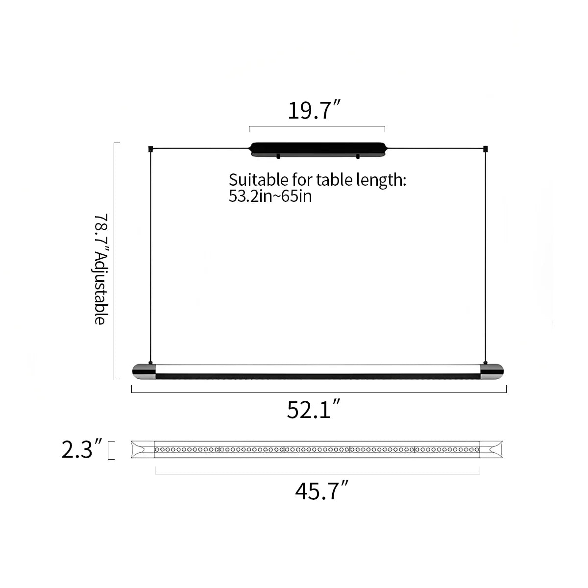 Zarvo Modern Light Luxury Linear Pendant Light