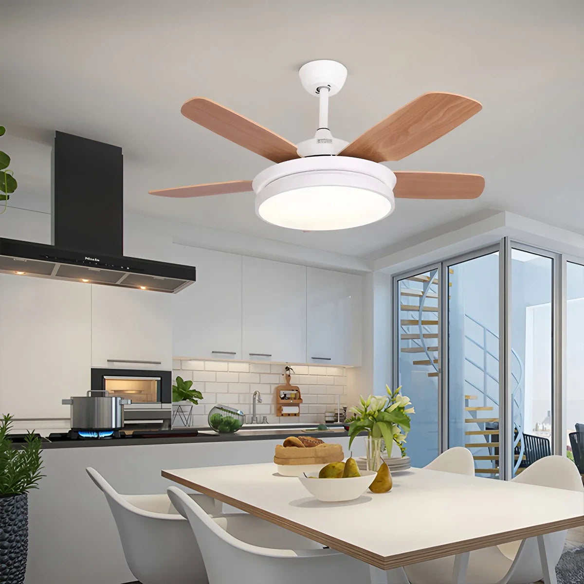 5 Blade Ceiling Fan Light for Living Room
