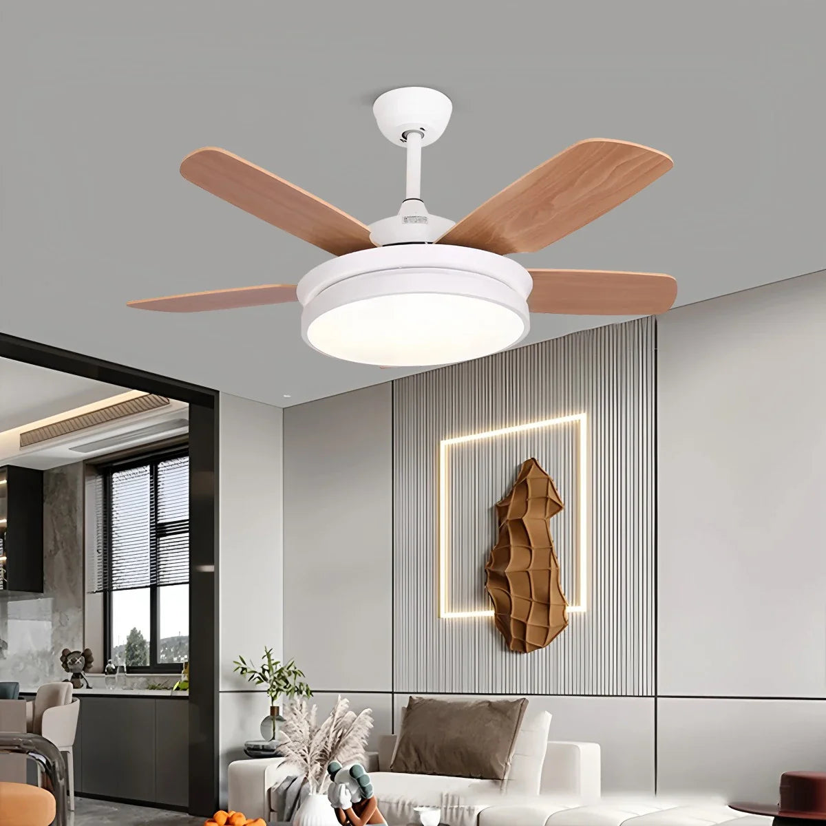 5 Blade Ceiling Fan Light for Living Room