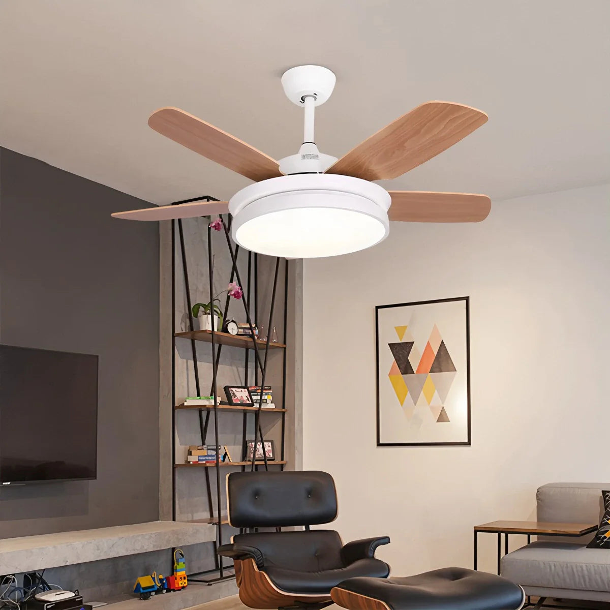 5 Blade Ceiling Fan Light for Living Room