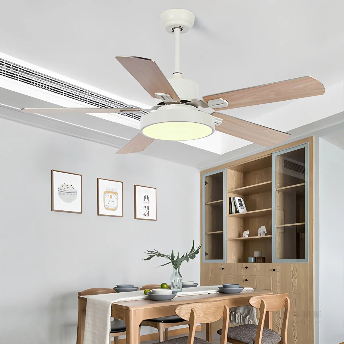 5 Blade Vintage Ceiling Fan Light for Living Room