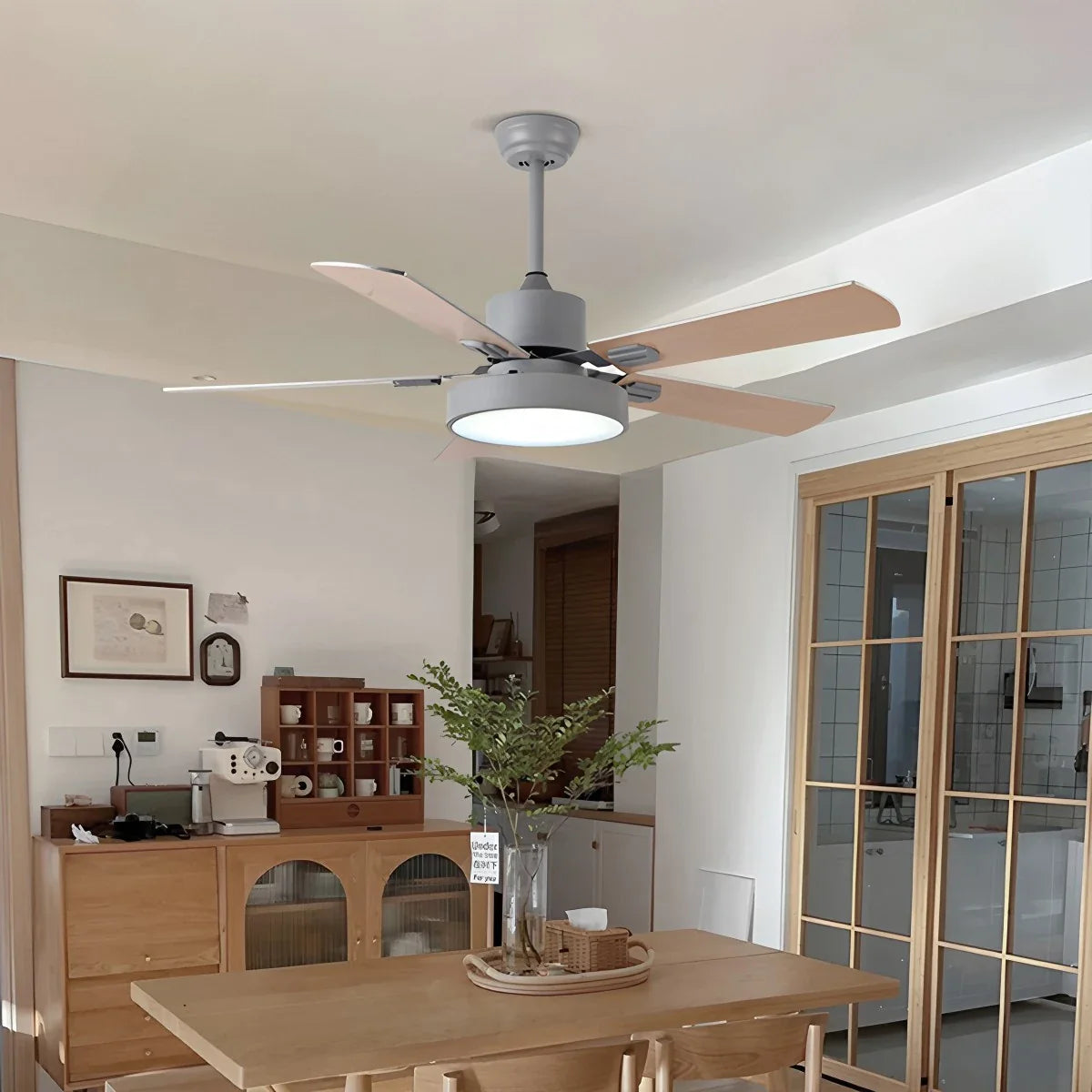 5 Blade Vintage Ceiling Fan Light for Living Room