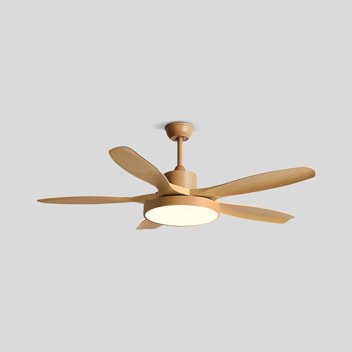 Antizer Scandi Reversible Ceiling Fan with Light 5 Blades Wood
