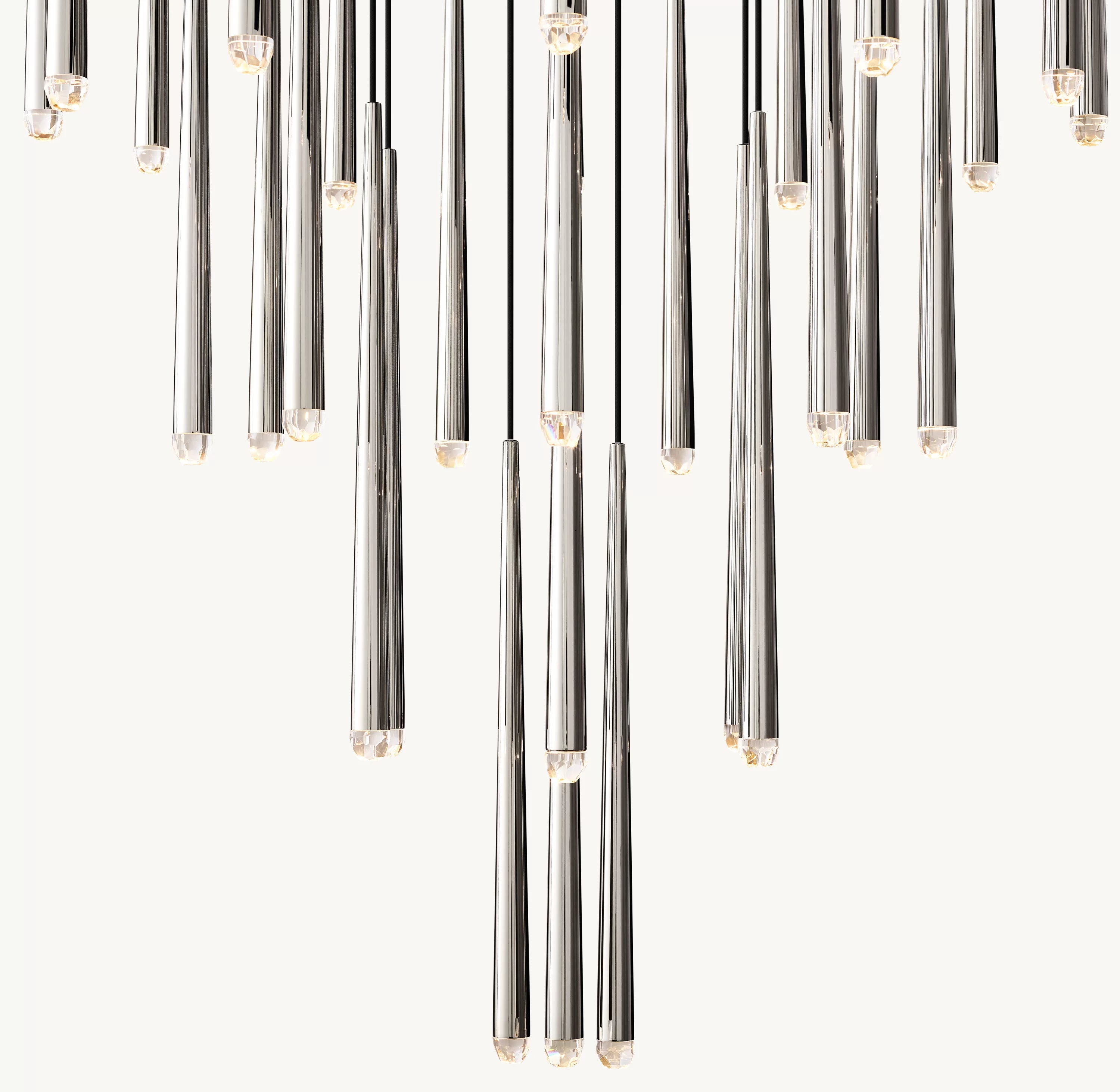 Pin Cascading Round Chandelier - Aquitaine
