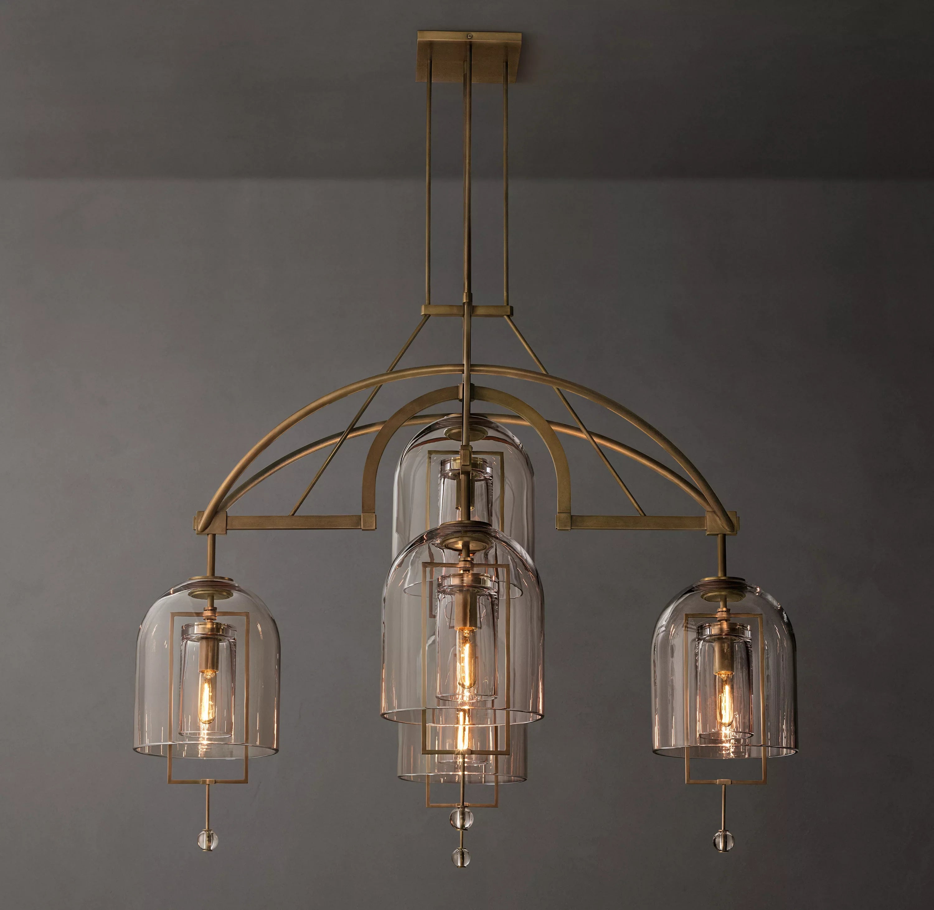 Bell Glass Chandelier - Fulcrum