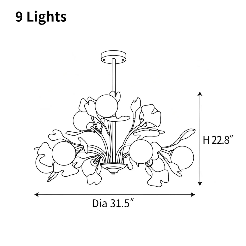 Antizer Thalassa Gingko Chandelier for Living Room